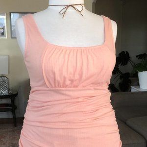 🍑 Torrid Plus Size 1 Peach Tank Top with Ruching